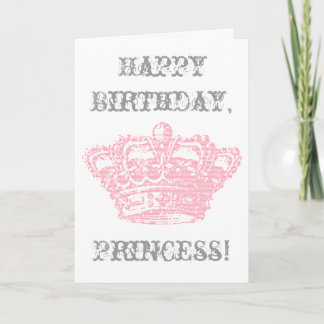 Tarjeta Cumpleaños de la Corona Rosa - Personalízalo