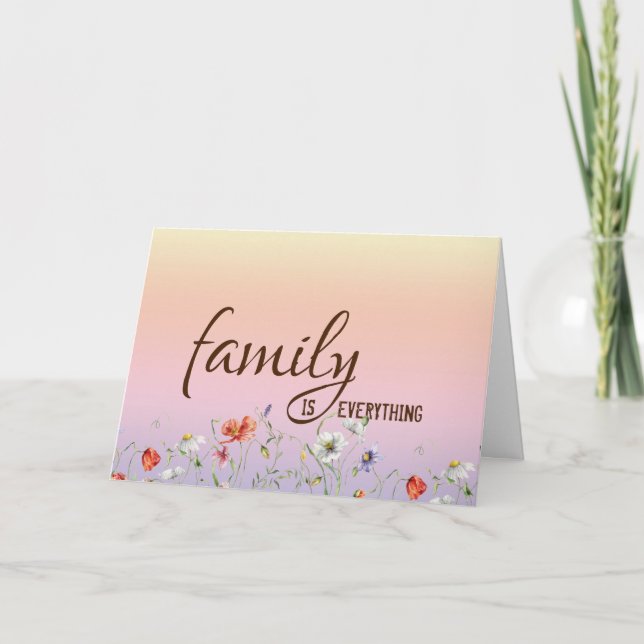 Tarjeta Cumpleaños de la cuñada con la frontera floral (Anverso)