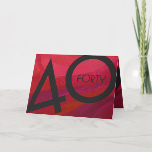 Tarjeta Cumpleaños de la Década Roja 40