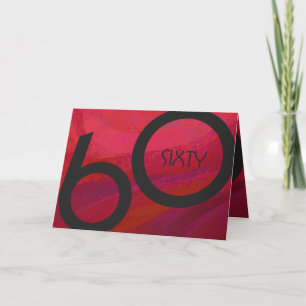 Tarjeta Cumpleaños de la Década Roja 60