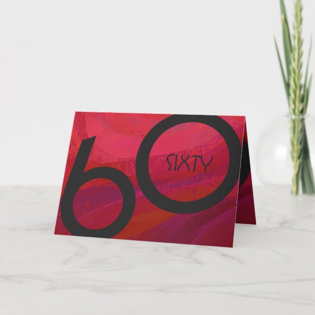 Tarjeta Cumpleaños de la Década Roja 60 (Anverso)