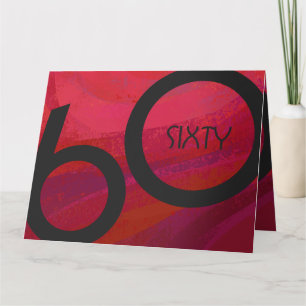 Tarjeta Cumpleaños de la Década Roja 60