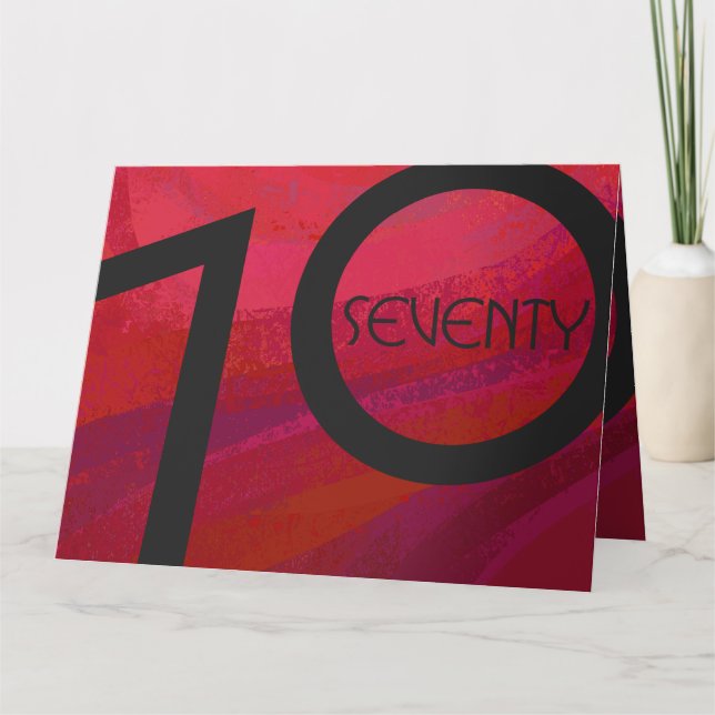 Tarjeta Cumpleaños de la Década Roja 70 (Anverso)