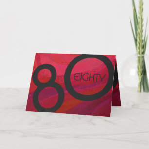 Tarjeta Cumpleaños de la Década Roja 80