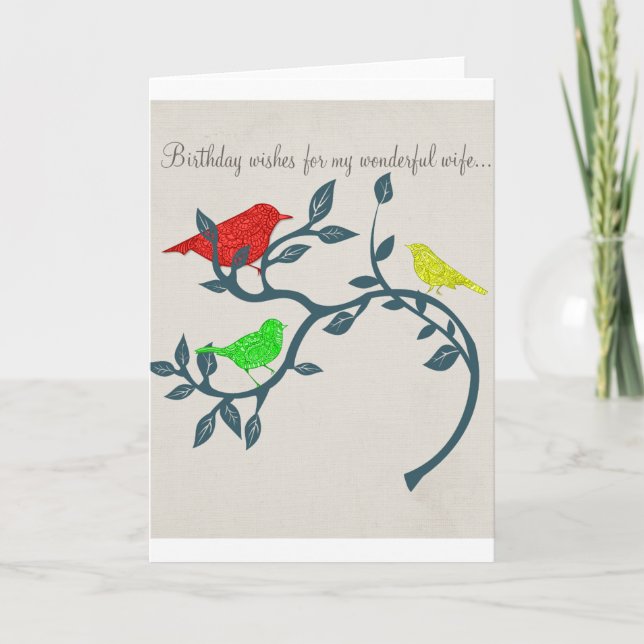 Tarjeta Cumpleaños de la esposa (Anverso)