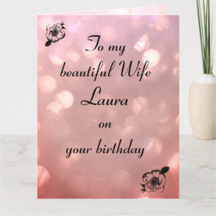 Tarjeta Cumpleaños de la esposa personalizada