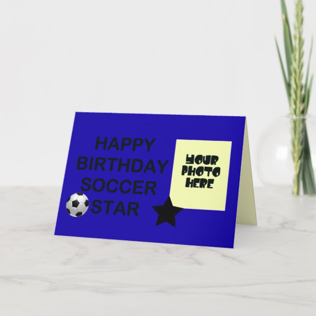 Tarjeta Cumpleaños de la estrella del fútbol (Anverso)