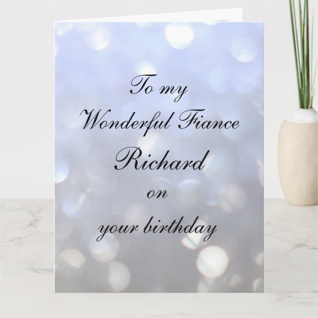 Tarjeta Cumpleaños de la Fianza Personalizada (Anverso)