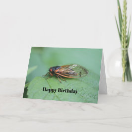 Tarjeta Cumpleaños de la Foto Cicada