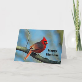 Tarjeta Cumpleaños de la foto del Cardenal Rojo bonito
