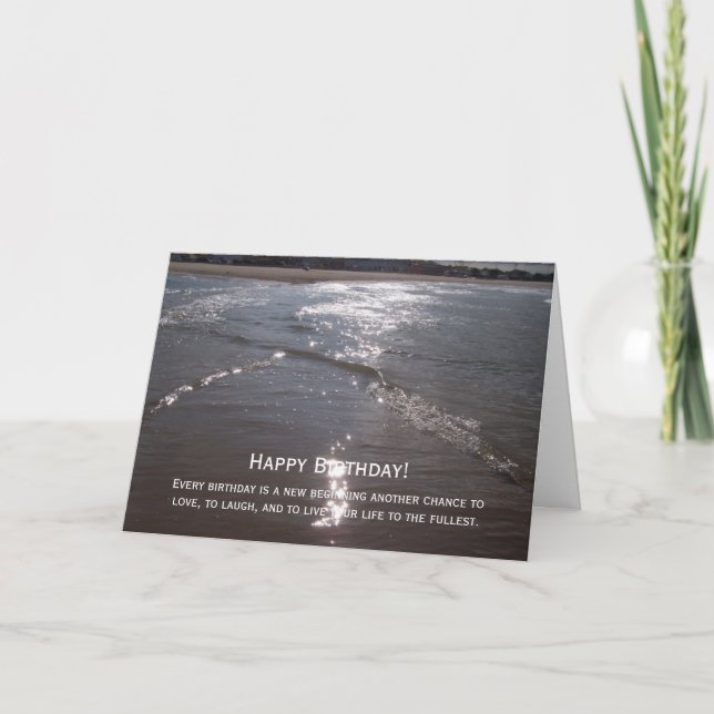 Tarjeta Cumpleaños de la Fotografía Oceánica (Anverso)
