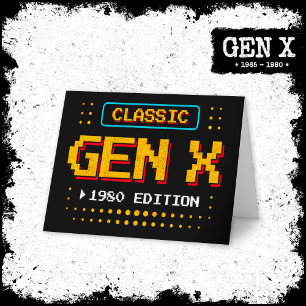 Tarjeta Cumpleaños de la Gaming Retro Clásico de Gen X de