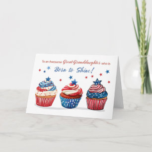 Tarjeta Cumpleaños de la Gran Nieta el 4 de julio