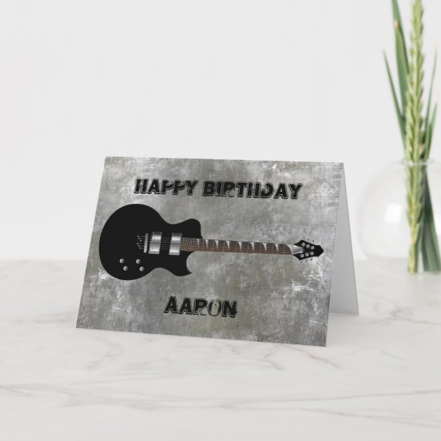 Tarjeta Cumpleaños de la guitarra eléctrica (Anverso)