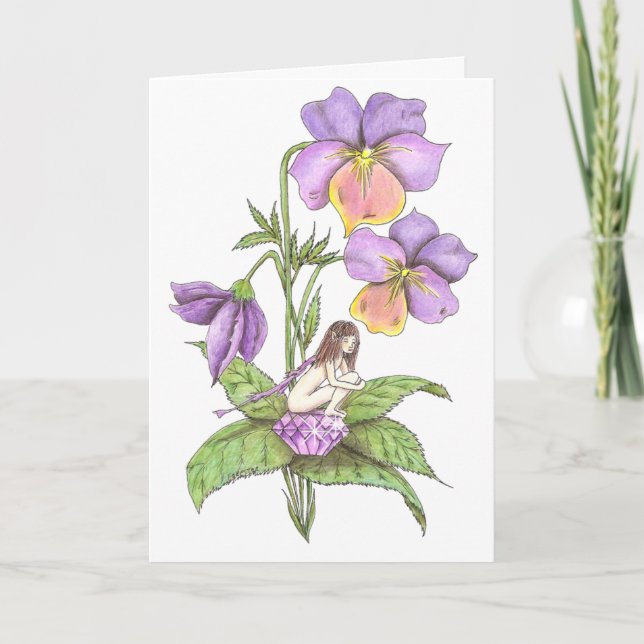 Tarjeta Cumpleaños de la hada de febrero (Anverso)