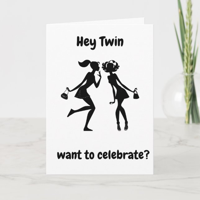 TARJETA **CUMPLEAÑOS DE LA HERMANA DE TWIN" CON AMOR (Anverso)