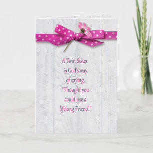 Tarjeta Cumpleaños de la hermana gemela