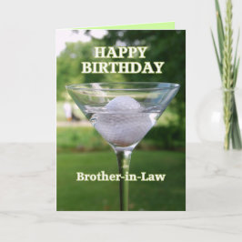 Tarjeta Cumpleaños de la Hermana Martini Golf Ball