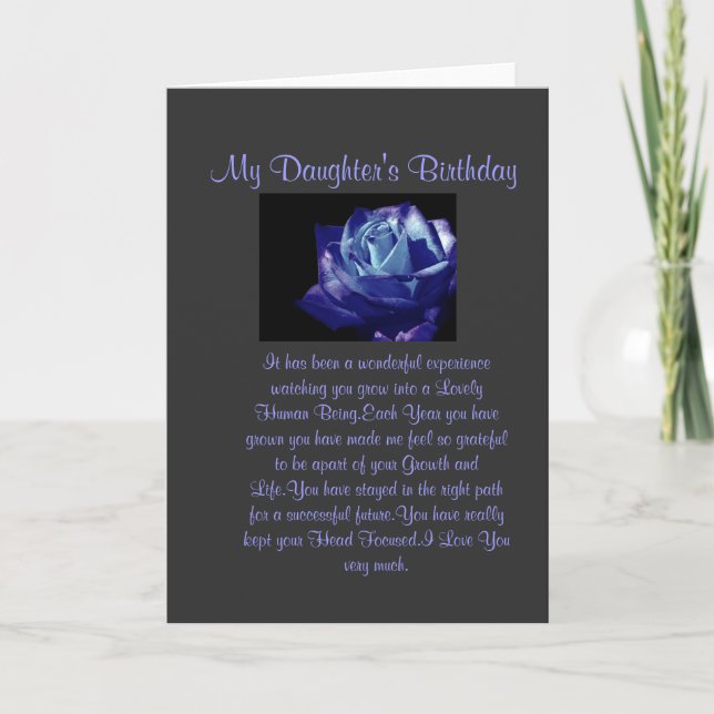 Tarjeta Cumpleaños de la hija (Anverso)