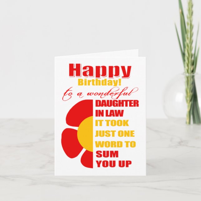 Tarjeta Cumpleaños de la hija en la ley (Anverso)