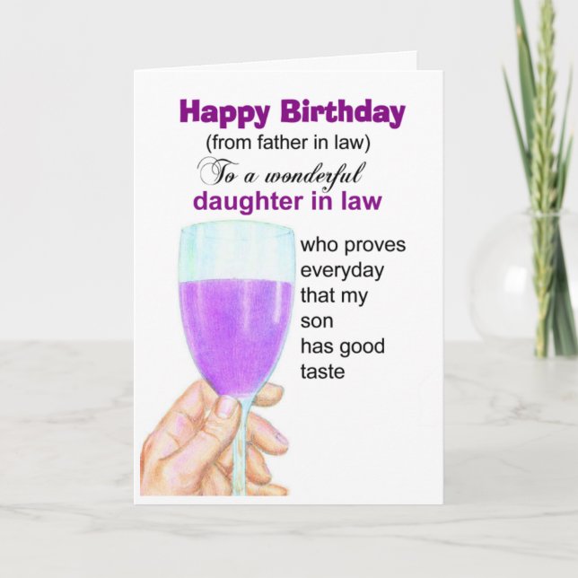 Tarjeta Cumpleaños de la hija en la ley (Anverso)