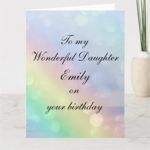 Tarjeta Cumpleaños de la hija personalizada