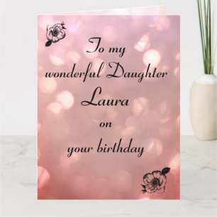 Tarjeta Cumpleaños de la hija personalizada