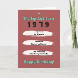 Tarjeta Cumpleaños de la lista superior de 1979