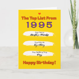 Tarjeta Cumpleaños de la lista superior de 1995