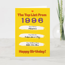 Tarjeta Cumpleaños de la lista superior de 1996