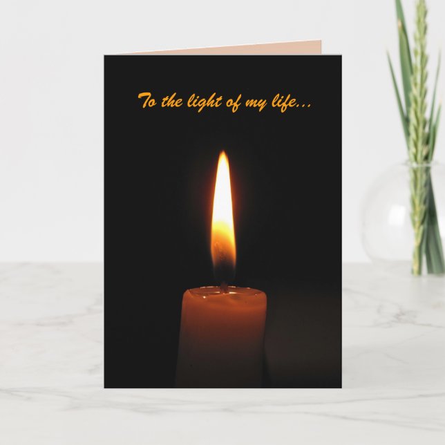 Tarjeta Cumpleaños de la llama de las velas (Anverso)
