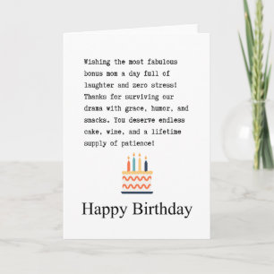 Tarjeta Cumpleaños de la madrastra