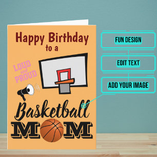 Tarjeta Cumpleaños de la Madre del Baloncesto