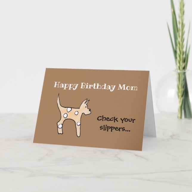 Tarjeta Cumpleaños de la madre del perro (Anverso)