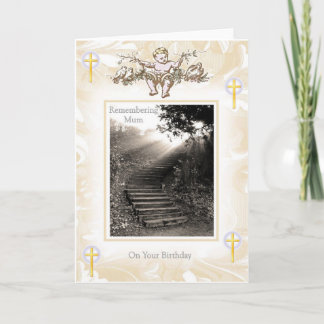 Tarjeta Cumpleaños de la madre - escalera del cielo