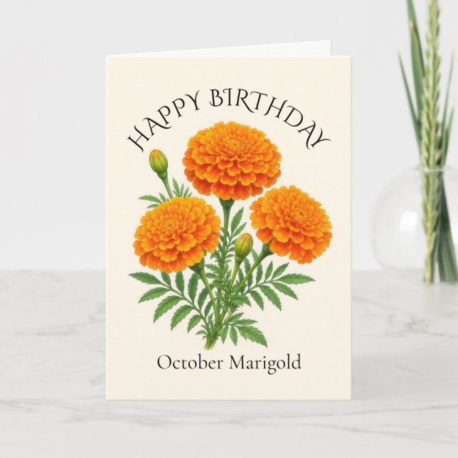 Tarjeta Cumpleaños de la maravilla de octubre (Anverso)