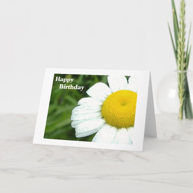 Tarjeta Cumpleaños de la margarita (Anverso)
