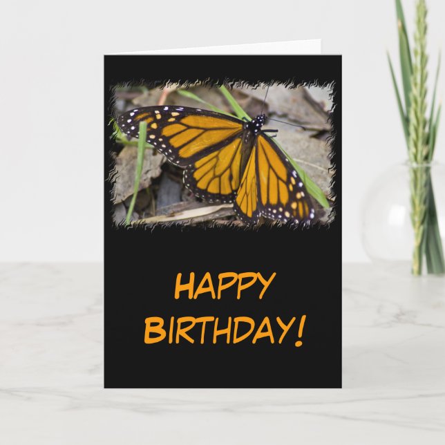 Tarjeta Cumpleaños de la mariposa monarca (Anverso)