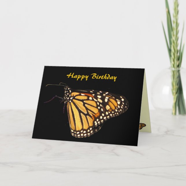Tarjeta Cumpleaños de la mariposa monarca (Anverso)