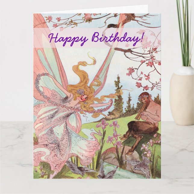 Tarjeta Cumpleaños de la Mariposa y Centaur (Anverso)