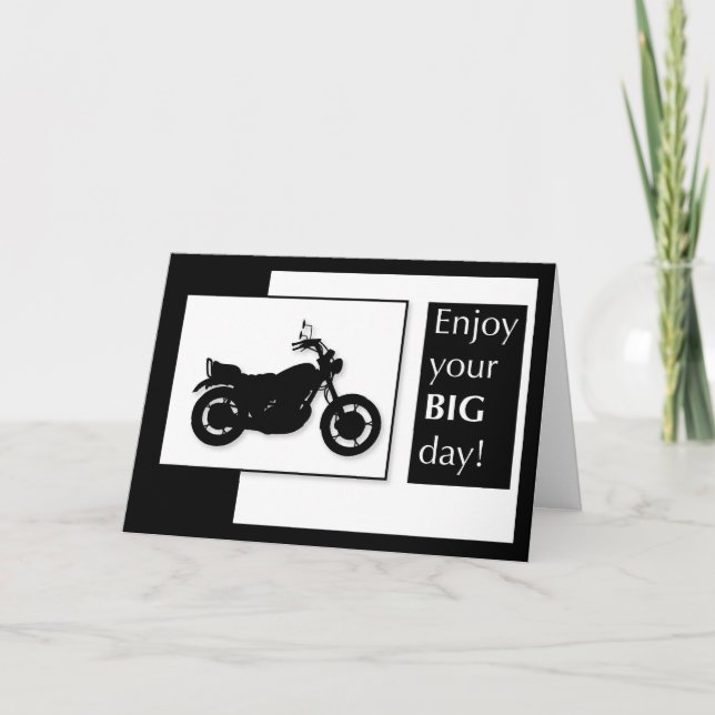 Tarjeta Cumpleaños de la motocicleta (Anverso)