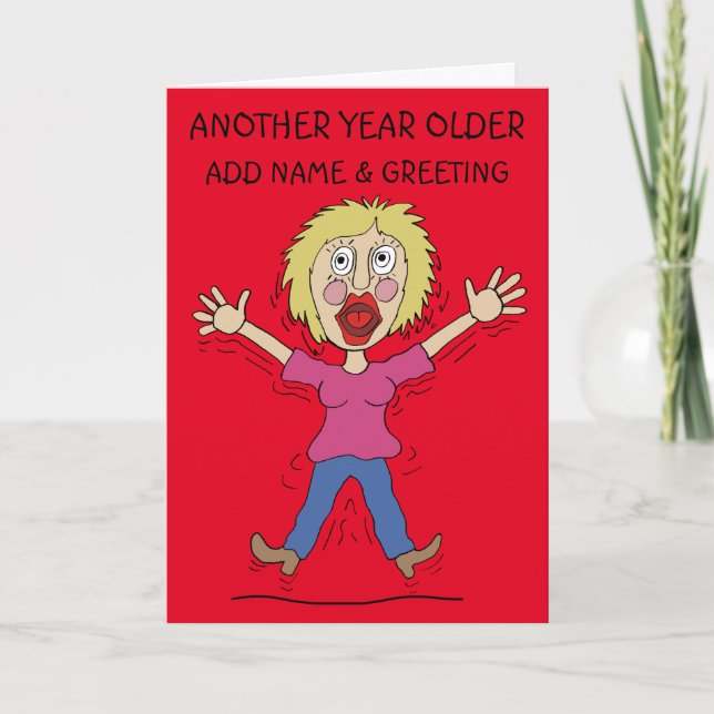 Tarjeta Cumpleaños de la mujer de otro año (Anverso)