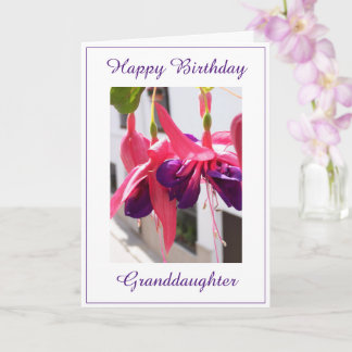 Tarjeta Cumpleaños de la Nieta Floral