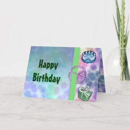 Tarjeta Cumpleaños de la Paz de Tie Dye