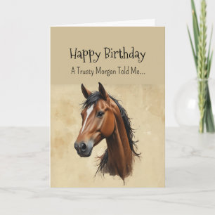 Tarjeta Cumpleaños de la personalidad de un caballo Morgan