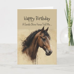 Tarjeta Cumpleaños de la personalidad de un Caballo Shire