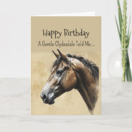 Tarjeta Cumpleaños de la personalidad del caballo de Clyde