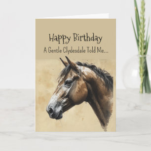 Tarjeta Cumpleaños de la personalidad del caballo de Clyde