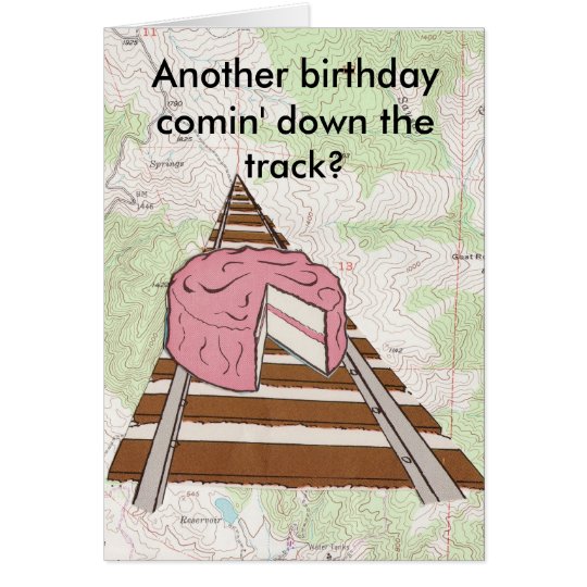 Tarjeta Cumpleaños de la pista del tren