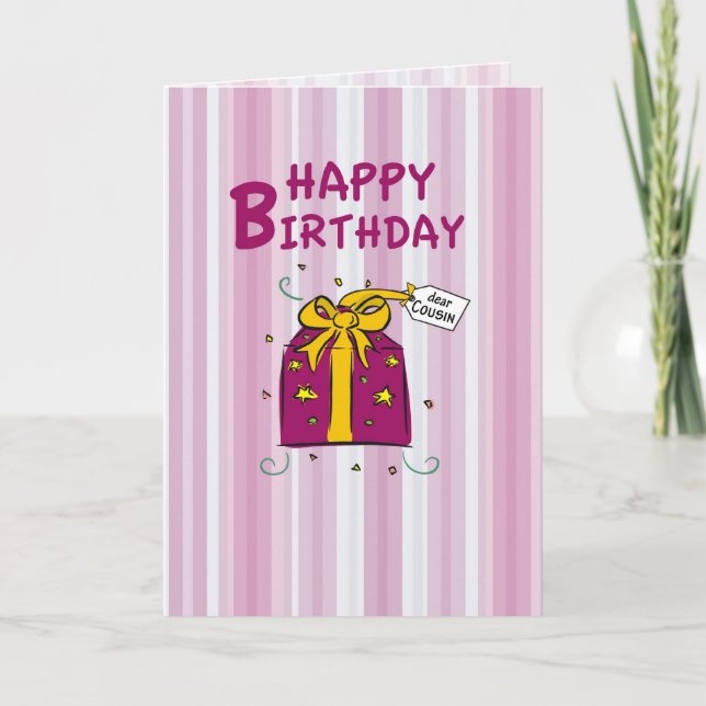 Tarjeta Cumpleaños de la Prima (Anverso)